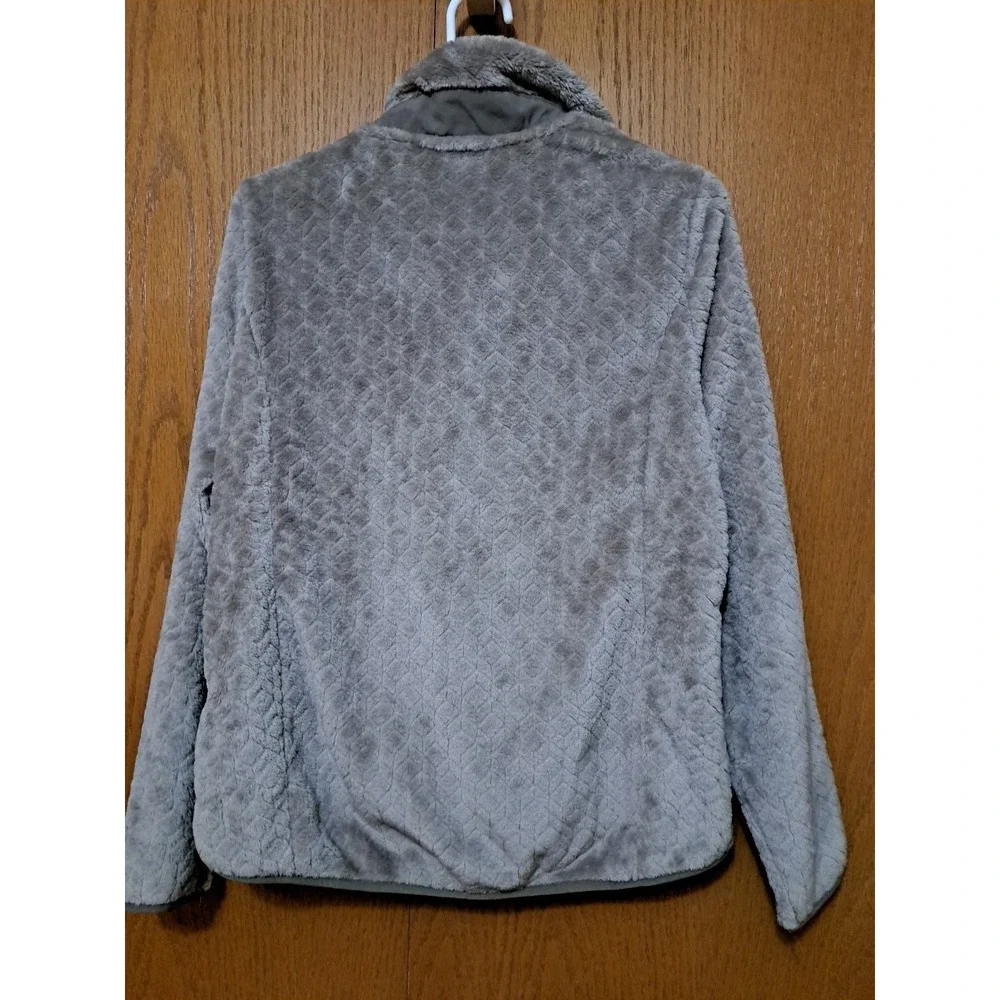 Eddie Bauer Women's Fleece Long Sleeves 1/3 Snap Light Brown Sweater Small